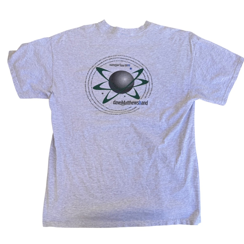 Vintage Dave Matthews Band 1999 Summer Tour Local Crew T-Shirt XL Heather Grey